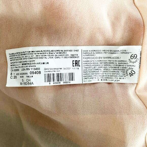 Chufy x Mango Women's Orange Floral Print Sleeveless V-Neck Maxi Dress Size S - Picture 7 of 7